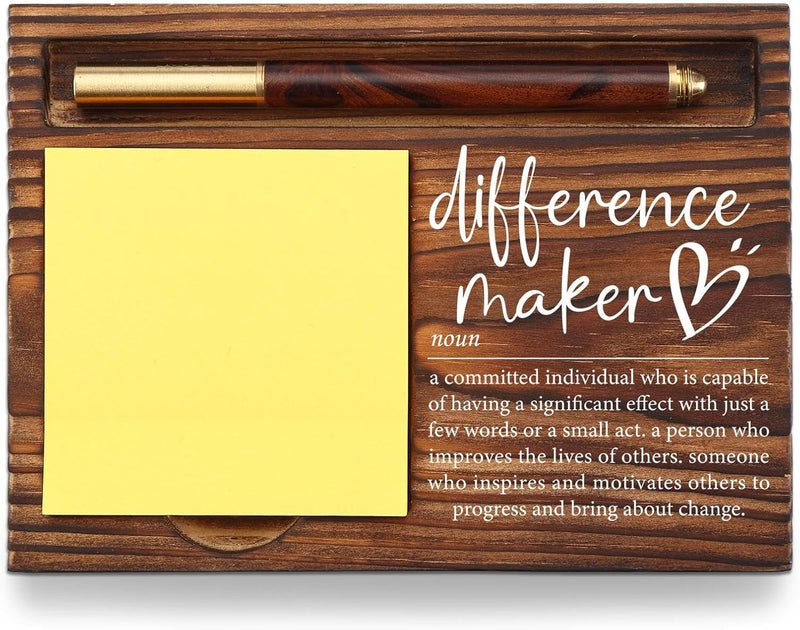 YODOCAMP Difference Maker Gift, Difference Maker Appreciation Thank You Gift for Employee Coworker Teacher Mentor Coach Mentor Leader, Difference Maker Company Gift Desk Self-Stick Note Pad Holders TZP09 - Image 1